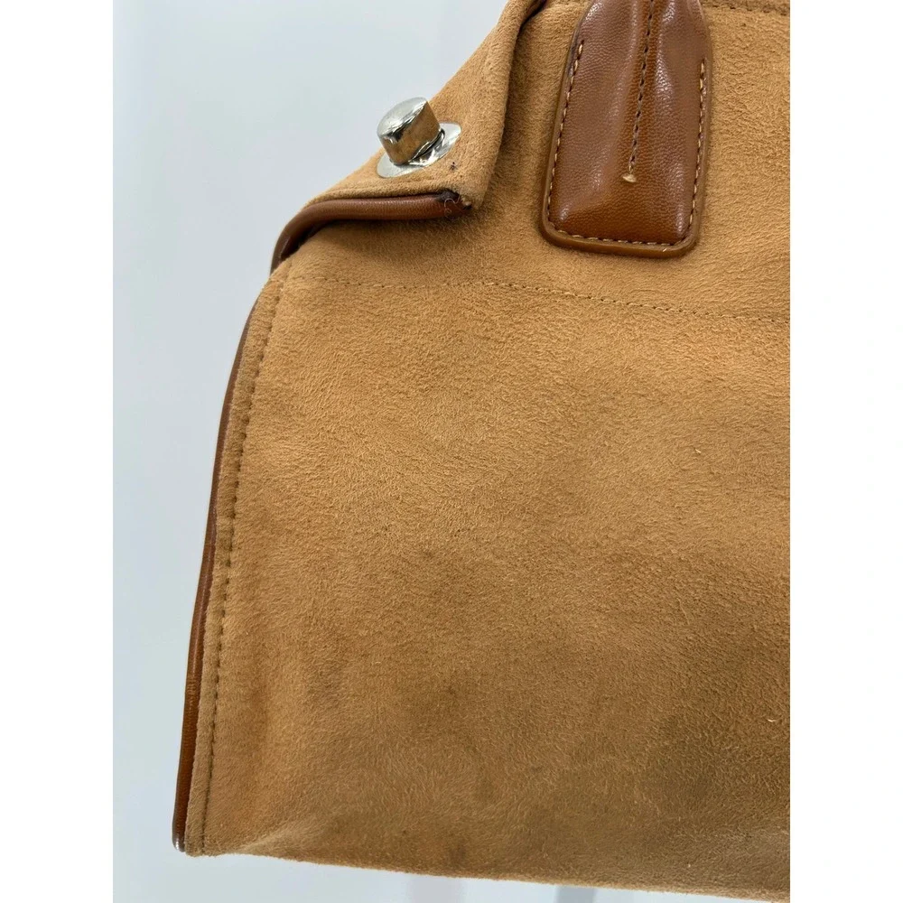 Tod's Brown Suede Leather Handbag Satchel Made in‎ Italy